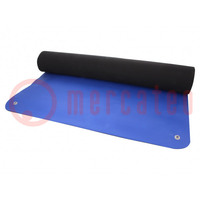 Bench mat; ESD; L: 0.9m; W: 0.6m; Thk: 2mm; blue (dark)