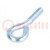 Hook; ring; steel; zinc; Thread len: 32mm; Overall len: 80mm