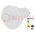 LED lámpa; hideg fehér; GU10; 220/240VAC; 400lm; P: 5W; 110°; 6400K