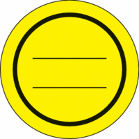 Rollen-Etiketten - Fluoreszierend-Gelb, 2.5 cm, Papier, Selbstklebend, Rund
