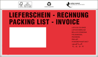 Dokumententaschen, 240 x 118 mm, DIN-lang, mit Druck "Liefersch./Rechg."