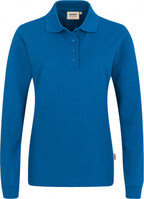 Damen Poloshirt Micralinar® Longsleeve royalblau Gr. S