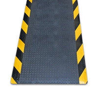 Arbeitsplatzmatte, Anti-Ermüdungsmatte, PVC, Rand: schwarz/gelb, 60,0 x 90,0 cm