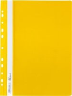 Skoroszyt plastikowy oczkowy Ofix Standard, twardy, A4, PVC, do 200 kartek, żółty
