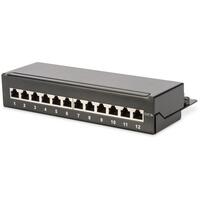 DIGITUS Patchpanel 1HE 12-Port Cat6A geschirmt schwarz