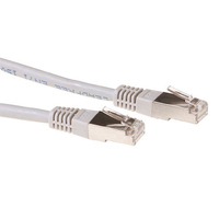 ACT Grijze 10 meter LSZH SFTP CAT6A patchkabel met RJ45 connectoren