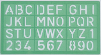 Linex 100412307 Schablone Grün Polypropylen Buchstaben-/Zahlenschablone