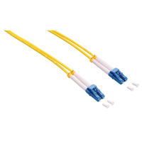 LogiLink 5m 2xLC kabel optyczny LC OS1/OS2 Żółty