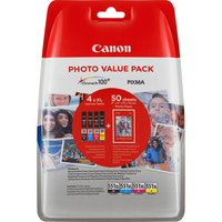 Canon CLI-551XL BK/C/M/Y Tinte mit hoher Reichweite Foto-Value Pack