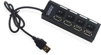 CoreParts MSPP70511 interface hub USB 2.0 480 Mbit/s Black