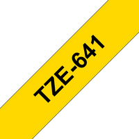 Brother TZE-641 Etiketten erstellendes Band Schwarz auf gelb