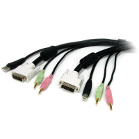 StarTech.com 10 ft 4-in-1 USB DVI KVM Cable with Audio and Microphone|}
