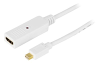 Deltaco DP-HDMI100 video kabel adapter 1 m Mini DisplayPort HDMI Type A (Standaard) Wit