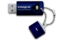 Integral 4GB Crypto Dual FIPS 140-2 Encrypted USB 3.0 lecteur USB flash 4 Go USB Type-A 3.2 Gen 1 (3.1 Gen 1) Bleu