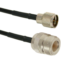 Ventev RG58NFMUM-1 cable coaxial RG-58 0,3 m Mini UHF Negro