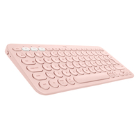 Logitech K380 Multi-Device klawiatura Uniwersalne Bluetooth QWERTY Angielski, Włoski Różowy
