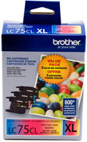 Brother LC753PKS ink cartridge 3 pc(s) Original High (XL) Yield Cyan, Magenta, Yellow
