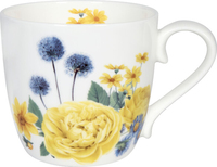 Könitz Porzellan Gardening - Yellow Roses Tasse Schwarz, Blau, Grün, Weiß, Gelb Universal 1 Stück(e)