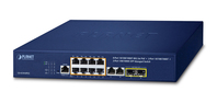 PLANET IPv4/IPv6, 8-Port Managed Zarządzany L2/L4 Gigabit Ethernet (10/100/1000) Obsługa PoE 1U Niebieski