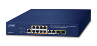 PLANET IPv4/IPv6, 8-Port Managed Gestito L2/L4 Gigabit Ethernet (10/100/1000) Supporto Power over Ethernet (PoE) 1U Blu