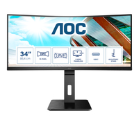 AOC CU34P2C computer monitor 86,4 cm (34") 3440 x 1440 Pixels UltraWide Quad HD LED Zwart