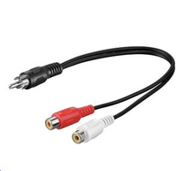 Microconnect AUDC02 audio kabel 0,2 m RCA 2 x RCA Zwart