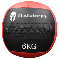 GladiatorFit GL-7649990879482 Medizinball 6 kg Schwarz, Rot