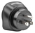 Ansmann 1250-0032 power plug adapter Type A Type C (Europlug) Black