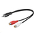 Microconnect AUDC02 audio kabel 0,2 m RCA 2 x RCA Zwart