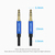 Vention Cotton Braided 3.5mm Male to Male Audio Cable 0.5M Blue Aluminum Alloy Type