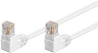 Goobay CAT 5e Patchkabel 2x 90° gewinkelt, U/UTP, weiß