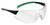 Schutzbrille 546, klar Rahmen: schwarz/grün, Scheibe: PC (AF / AS / UV)