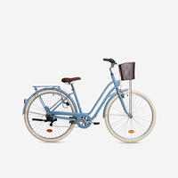 Fully-equipped. 6-speed Low Frame City Bike. Light Blue - L/XL