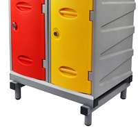 Locker Stand For Extreme Modular Plastic Locker - Locker Stand For 4 Lockers (Red)