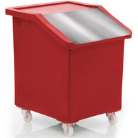 90 Litre Mobile Ingredients Trolley - Stainless Steel (R205C) - Red