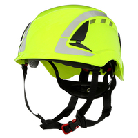 3M X5014V-CE SecureFit Helm X5000V neongrün belüftet, mit Reflexaufkleber 710017