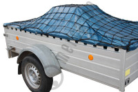 Anhänger- und Gepäcknetz, 1,25x2,10m – dehnbar auf 2,0x3,0m, mit Befestigungshaken