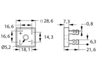Diotec Brückengleichrichter, 1000 V, 25 A, Flachbrücke, KBPC2516F