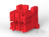 Steckergehäuse, 6-polig, RM 3.3 mm, gerade, rot, 3-1971905-3