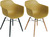 Sitzschale Emeo mit Armlehne; 58x50x40.5 cm (BxTxH); senf; 2 Stk/Pck