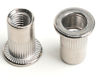 M10 X 17 FLAT HEAD KNURLED INSERT NUT (GRIP=0.5-3.0) A2