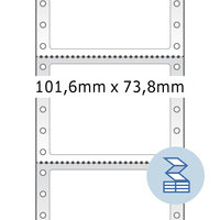Computer-Etiketten, endlos 1-bahnig, 101,60 x 73,80 mm, weiß, 2000 St.