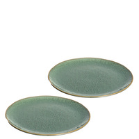 LEONARDO Teller MATERA Set aus 2 Keramiktellern, Ø 27 cm, 2er Set Teller aus Keramik grün, 026988Freisteller