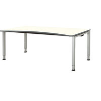 Állítható magasságú, ívelt alakú asztal