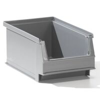 Open fronted storage bin made of recycled PE