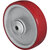 Polyurethaan wiel, rood op polyamide velg