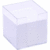 Zettelbox 9,5x9,5x9,5cm 700 Blatt weißes Papier glasklar