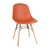 Bolero Side Chairs in Dark Orange - Wood & Steel - Ergonomic Seat - Pack of 2