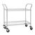 Vogue 2 Tier Wire Trolley in Chrome with Braked Castors - 910 x 457 x 960 mm