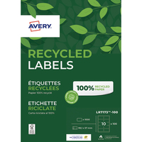 AVERY Boîte de 1000 étiquettes adresses Laser recyclées Blanc 99.1x57mm